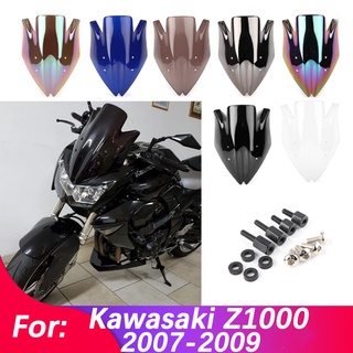 กระจกบังลมพลาสติก ABS อุปกรณ์เสริม สําหรับรถจักรยานยนต์ Kawasaki Ninja Z1000 Z 1000 2007 2008 2009