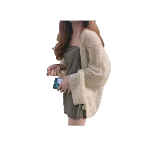 โปรโมชั่น : ถูกมาก❗️เสื้อไหมพรมแขนยาวเสื้อคลุมคาร์ดิแกน เหมาะสำหรับทะเลหน้าร้อน