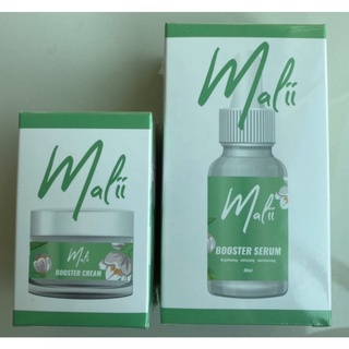 เซรั่มมะลิ ครีมมะลิ Serum30g.&amp;Cream20g. ลดสิว ริ้วรอย (ใหม่เพิ่มปริมาณx2)สีเขียวคู่