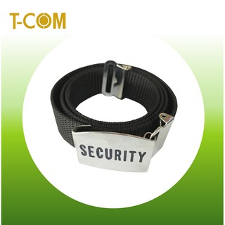 เข็มขัดไนล่อนสีดำ พร้อมหัวเข็มขัดปั้มsecurity, เข็มขัด รปภ.,เข็มขัดรปภ,เข็มขัดไนล่อน,เข็มขัด Security,เข็มขัดยาม