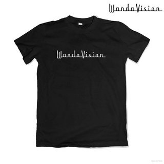 tshirtเสื้อยืดคอกลมฤดูร้อนใหม่ เสื้อยืดลําลอง แขนสั้น พิมพ์ลาย Superhero Wanda Vision Title ทรงหลวม พลัสไซซ์ แฟชั่นสําหร