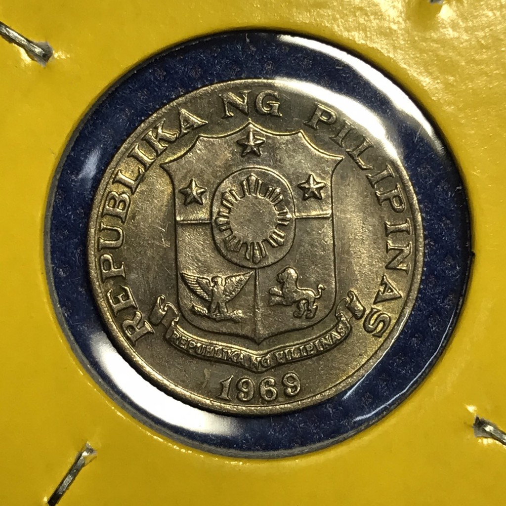 เหรียญรหัส14334 ปี1969 ฟิลิปปินส์ 10 SENTIMOS เหรียญต่างประเทศ เหรียญสะสม เหรียญหายาก