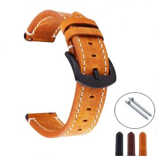 20mm 22mm Genuine Leather watch strap Band for Samsung Gear S3 S2 Galaxy 42/46mm active