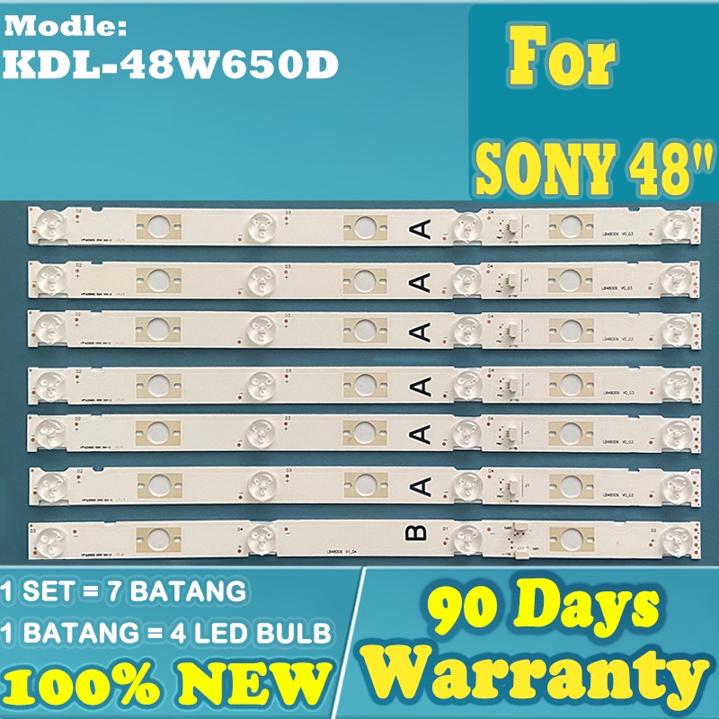 แถบไฟแบ็คไลท์ Led สําหรับทีวี Sony 48 นิ้ว Kdl 48w650d Kdl 48w650