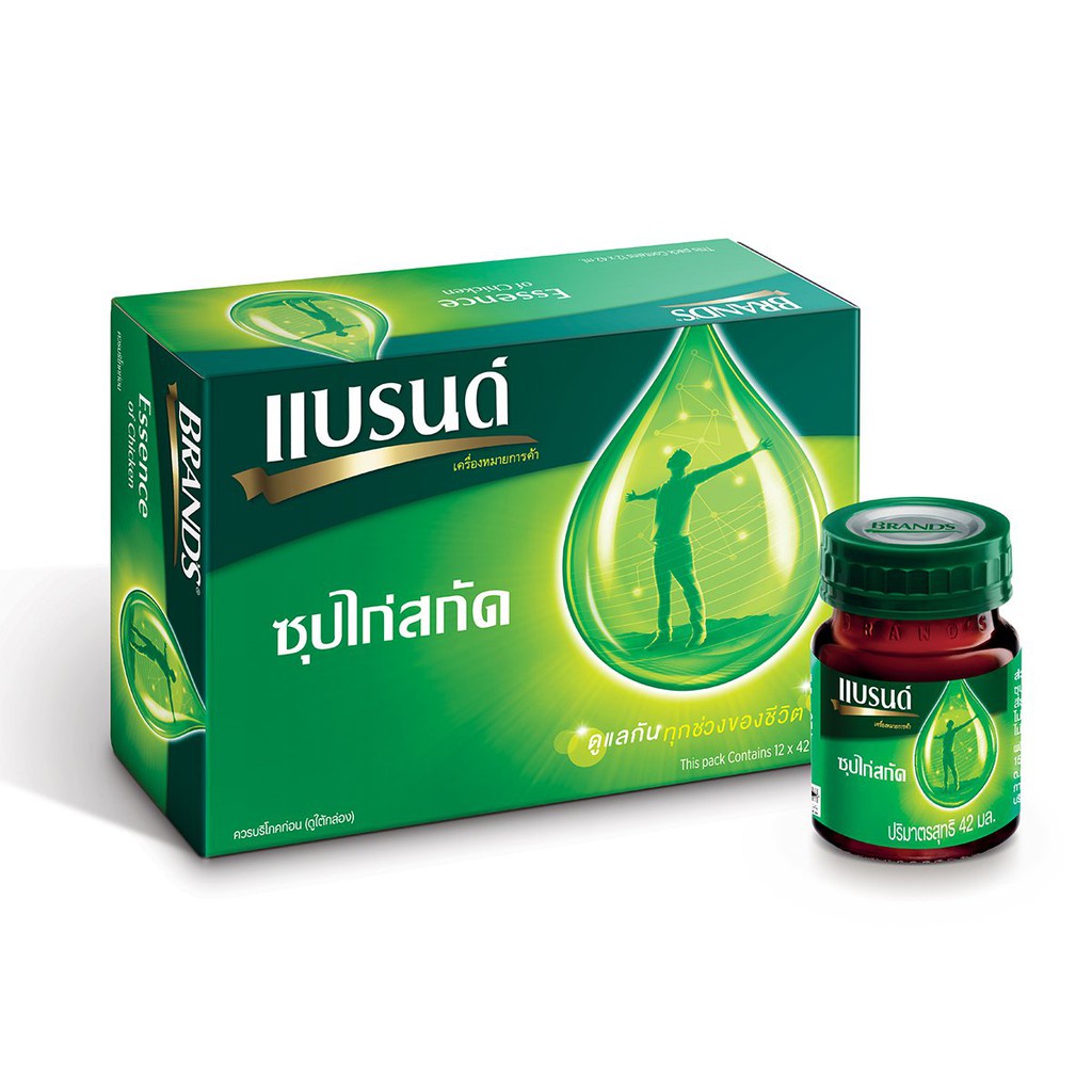 BRAND'S 39ml.แบรนด์ซุปไก่สกัด สูตรต้นตำรับ ขนาด 39 มล. (12ขวด/1กล่อง)