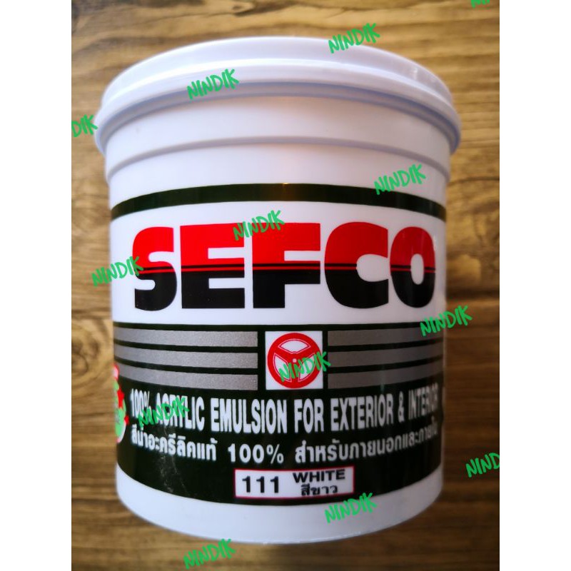 สีน้ำอะครีลิคแท้ 100% สีขาว ปริมาตร 0.85ลิตร ยี่ห้อSEFGO
