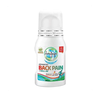 Back Pain Roll on โรลออนบรรเทาอาการปวดหลัง คลายกล้ามเนื้อ ทาได้เอง ไม่เลอะมือ ไม่เลอะติดเสื้อผ้า ตรา Amrutanjan (bp)