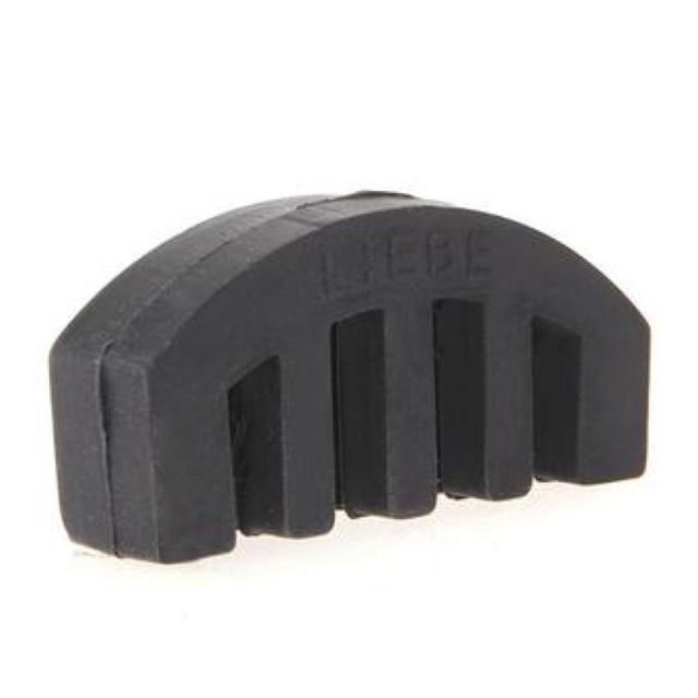 Deviser Rubber Mute For 4/4 4-String Violin Viola Bass (Black)
