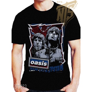 เสื้อยืดผ้าฝ้ายพรีเมี่ยม NTS 83 Oasis ROCK เสื้อยืด เสื้อวง เสื้อดำ สกรีนลายอย่างดี ผ้าหนานุ่ม ไม่หดไม่ย้วย NTS T SHIRT