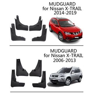 4 Pcs สำหรับ Nissan X-Trail T30 T31 T32 2006-2019ด้านหน้าด้านหลังกันชนรถชายบังโคลน Splash Flap Mudguards อุปกรณ์เสร T7