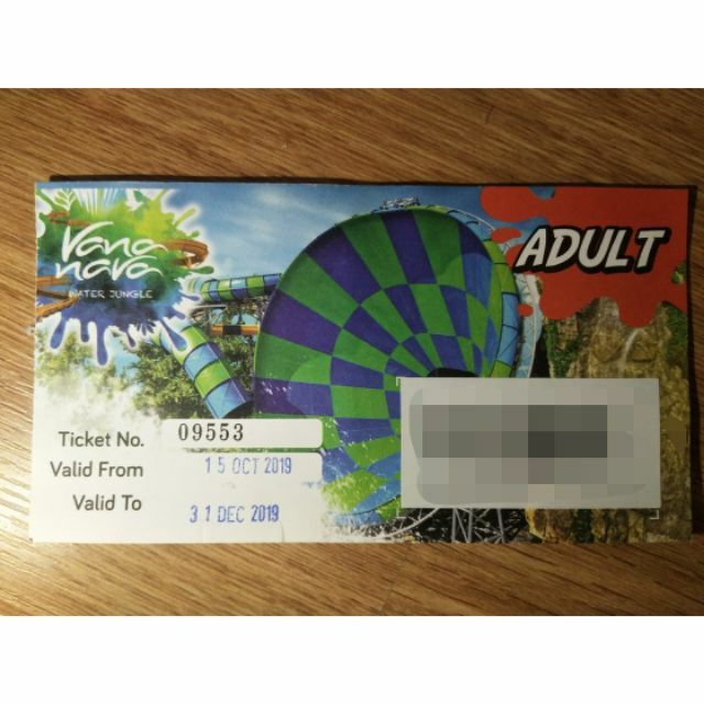 บัตรสวนน้ำ Vana Nava สำหรับผู้ใหญ่ 600 บาทเท่านั้น!!