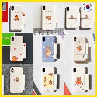 🇰🇷[ Compatible for iPhone 13 Korean Phone Case ] 9 Cute Design Card Storage Pocket Collection Casing Hard Slim Light Made in Korea Momo Pro mini Max