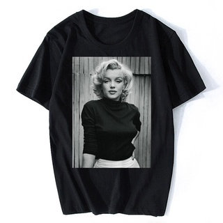 ☬เสื้อยืดผ้าฝ้ายคอกลมพิมพ์ลาย Marilyn Monroe Cinema แฟชั่นฤดูร้อนสําหรับผู้ชาย SSQWCOD