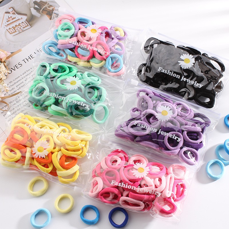 ED - ฟรีกระเป๋า - 50 ชิ้น DONUT HAIR TIE TOWEL RING / DONUT HAIR PIGMENT