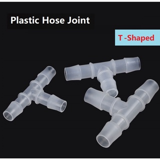 10Pcs  3.2mm~25mm Plastic Pagoda Joint  Equal-Diameter Tee T-Type Joint Pipe Hose Connector Accessories ข้อต่อท่อพลาสติก เส้นผ่าศูนย์กลาง 3.2 มม.~25 มม.
