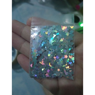 กลิตเตอร์เงินรวมถุงละ 10บาทสั่งขั้นต่ำ5ถุงขึ้นไปคละได้