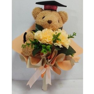 ช่อดอกไม้รับปริญา ตุ๊กตารับปริญญา   ช่อตุ๊กตาหมี ช่อดอกไม้ขอ…
