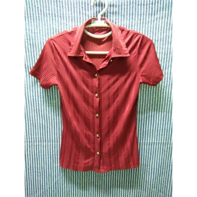 ‼️ลดราคา Gianni Versace แท้ เสื้อผู้หญิง คอปก ติดกระดุมหน้า