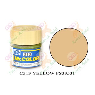 สีสูตรทินเนอร์ Mr.hobby Mr.color C313 Yellow FS-33531 Semi-Gloss 10ml