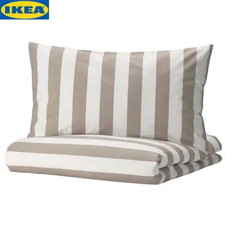 IKEA BÄRALM ปลอกผ้านวมและ ปลอกหมอน เนื้อผ้านุ่มให้หลับสบายตลอดคืน ขนาด 3ฟุต 5ฟุต 6 ฟุต