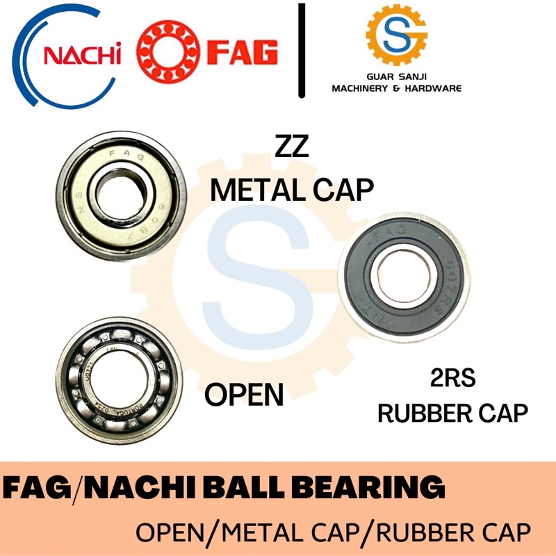 FAG NACHI C3 BEARING ZZ /OPEN/2RS 607 608 6000 6001 6002 6200 6201 6202 6203 6204 6205 6305 6306 630