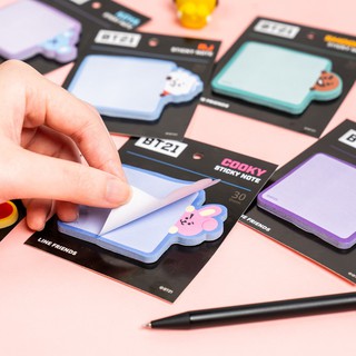 กระดาษโน๊ตแบบมีกาว BT21 STICKY NOTE ลิขสิทธิ์แท้