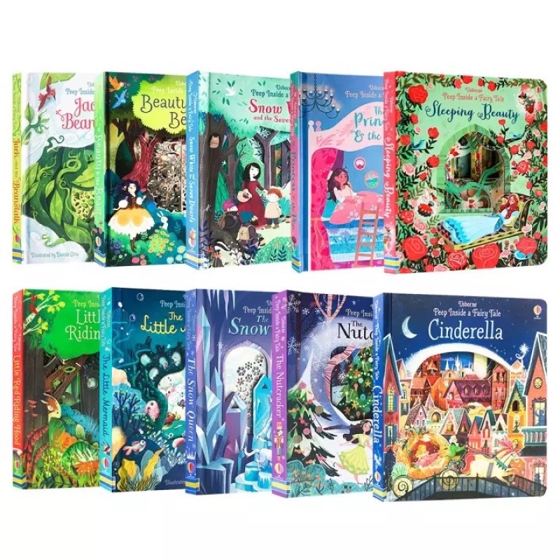 Usborne Peep Inside a Fairy Tale (10 books) หนังสือนิทาน หนังสือเด็กภาษา อังกฤษ ภาพสามมิติ สีสันสดใส พร้อมส่ง