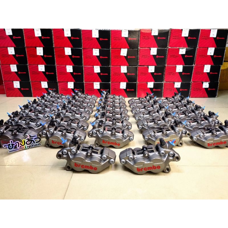 ปั้มล่าง Brembo 4 พอต หูชิดเทาขวา/ซ้าย แท้​ แบมโบ้​ แบรมโบ้