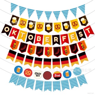 ใหม่ พร็อพธงแบนเนอร์ The Munich Oktoberfest สําหรับตกแต่งปาร์ตี้