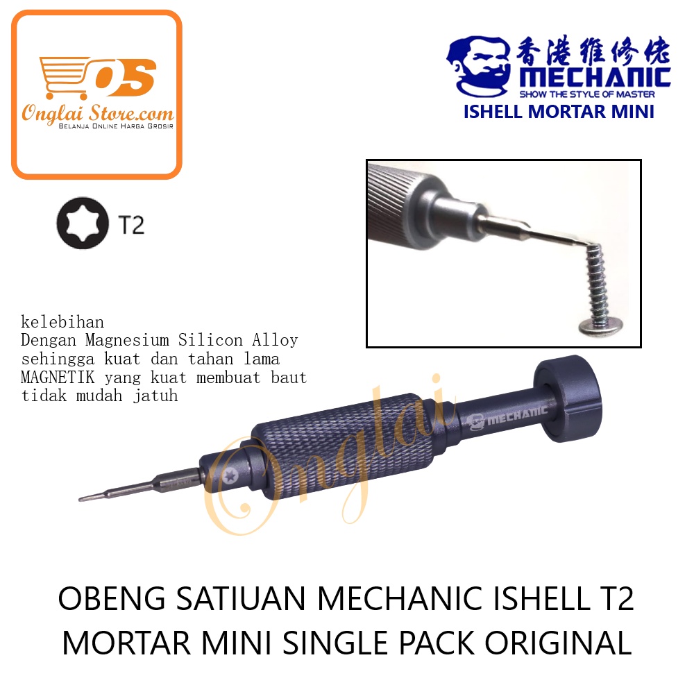 MECHANIC ISHELL T2 MORTAR MINI SINGLE PACK ORIGINAL SCREWDRIVER