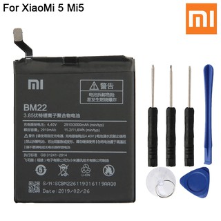 แบตเตอรี่ BM22 สำหรับ Xiaomi 5 Mi5 M5 BM22 ของแท้เปลี่ยนแบตเตอรี่ 3000mAh ฟรีเครื่องมือ