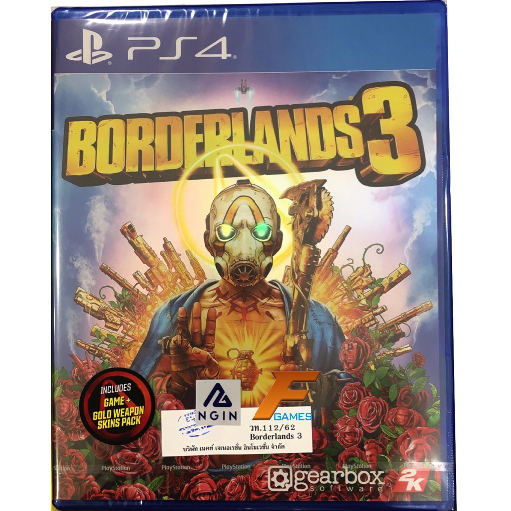PS4 Borderlands 3 (Zone3/Asia)( English ) แผ่นเกมส์ ของแท้ มือหนึ่ง มือ1 ของใหม่ ในซีล