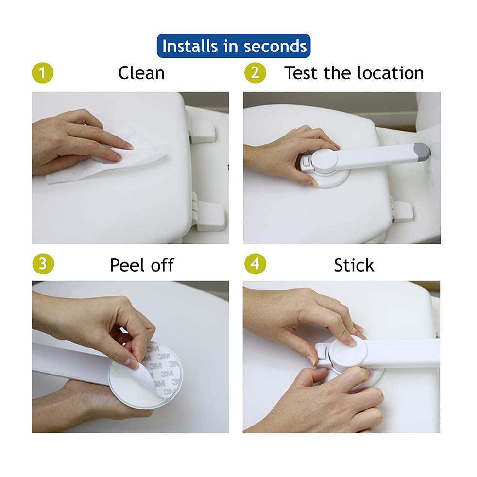 Baby Toilet Lock Ideal Baby Proof Toilet Lid Lock with Arm No Tools