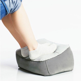 【บลูไดมอนด์】PVC Footrest Pillow Inflatable Portable Foot Rest Plush Pillow Cushion Travel Plane Train Office Home Leg Fe