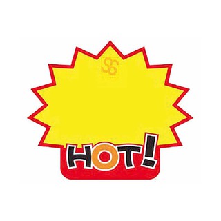 แผ่นป้ายระเบิดใหญ่ HOT แพ็ค 10 ชิ้น Big bomb label HOT pack 10 pieces.