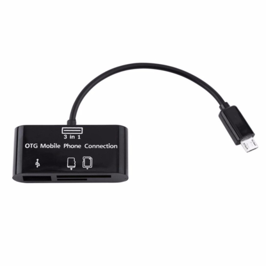 OTG Card Reader Generic 3 in 1 USB OTG Connection Kit HUB SD MMC TF Card Reader Adapter for Mobile P