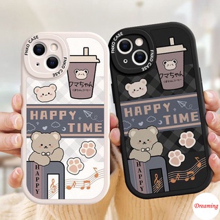 เคสโทรศัพท์มือถือ แบบนิ่ม ลายหมี สําหรับ Samsung Galaxy S22 S21 S20 Plus Ultra FE A11 M11 A12 M12 M23 M31 M32 4G 5G