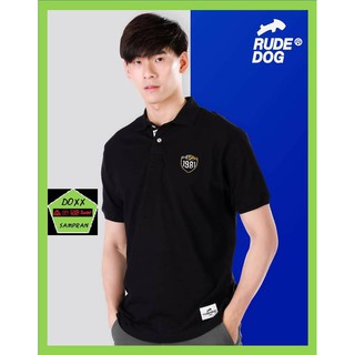 rudedog เสื้อโปโล ชาย หญิง  รุ่น Louis สีดำ