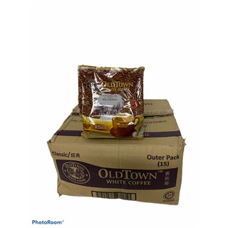 OLD TOWN กาแฟold town.. สูตรดั้งเดิมCLASSIC!! สีน้ำตาล 1ลัง/บรรจุ15 แพค..35g ราคาส่ง ยกลัง!! สินค้านำเข้าจากมาเลเซีย!!