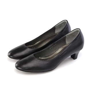 Pierre Cardin รองเท้าผู้หญิง รองเท้าส้นสูง นุ่มสบาย ผลิตจากหนังแท้ สีดำ รุ่น 26WD421