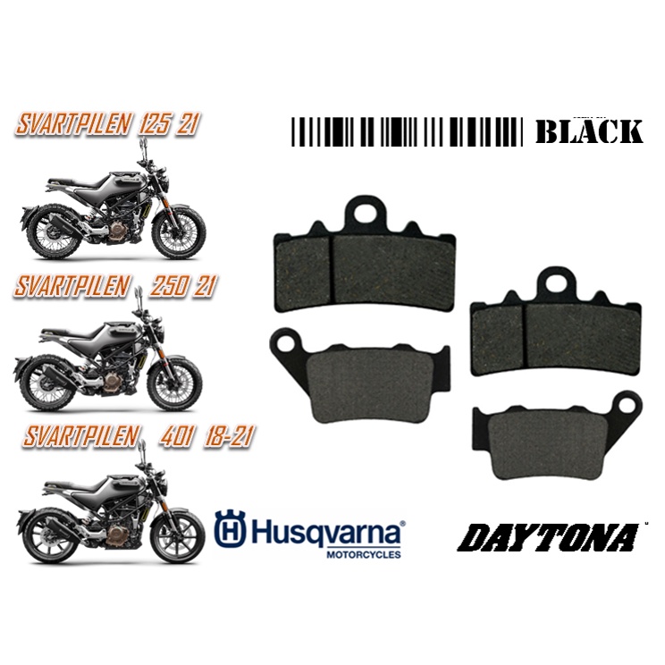 HUSQVARNA SVARTPILEN 125 SVARTPILEN 250 SVARTPILEN 401 ผ้าเบรคคุณภาพสูงสีดํา MOTORSPORT