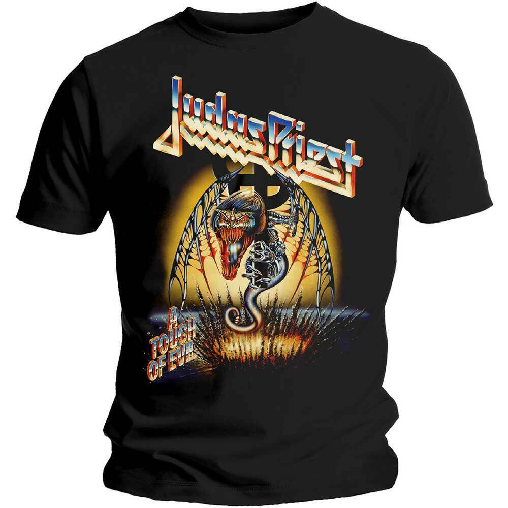 เสื้อยืดดีไซน์ผู้ชาย Judas Priest Touch Of Evil พิมพ์แบบกําหนดเอง