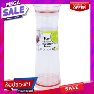 ขวดน้ำ SAN FELI FLOW CARAFE 1.1 ลิตร สีชมพู ภาชนะใส่น้ำและน้ำแข็ง CARAFE FELI FLOW CARAFE 1.1L PINK