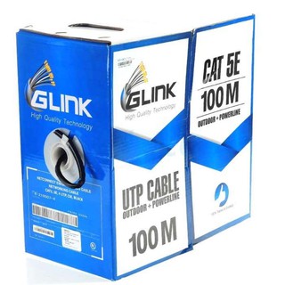 สายแลน CAT5e UTP Cable (100m/Box) GLINK Outdoor (GL5002) สายแลนนอกอาคาร (สีดำ)