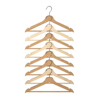 BUMERANG ไม้แขวนเสื้อ Hanger 8 ชิ้น 22*43 cm (สีเนเชอรัล)