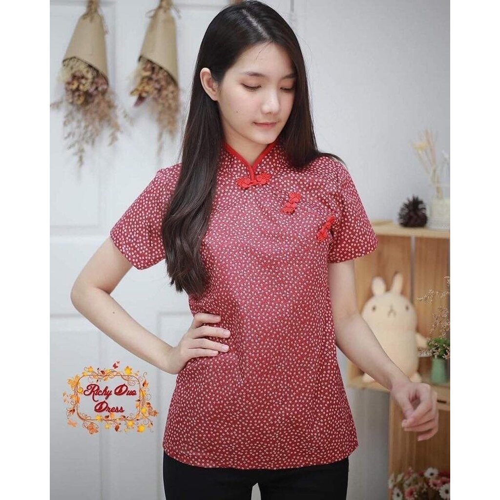 เสื้อกี่เพ้าผ้าคอตตอนงานสวยมาก - รูปที่ 3