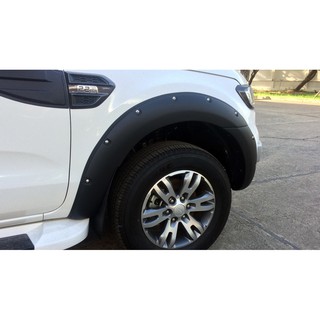 คิ้วล้อ โป่งล้อ Ford Everest 2015-2020 6 นิ้ว หมุด สีดำด้าน