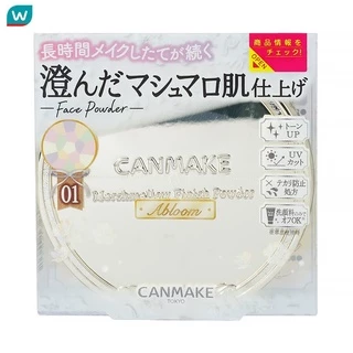 Canmake แคนเมค แป้งฝุ่น แป้งโปร่งแสง มาชเมลโล่ ฟินิส พาวเดอร์ อะบลูม SPF19 PA++ 4ก 01 เดียร์เ