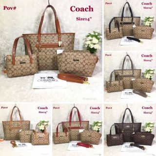 กระเป๋าแบรนด์เนม Coach ชุด 3 ใบ สุดคุัม📣📣เกรดพรีเมี่ยม ปั้มทุกจุด