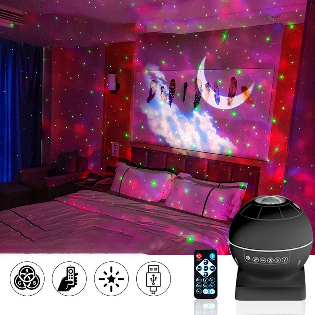 Colorful Starry Sky Projector USB Blueteeth Music Speaker Player LED ...
